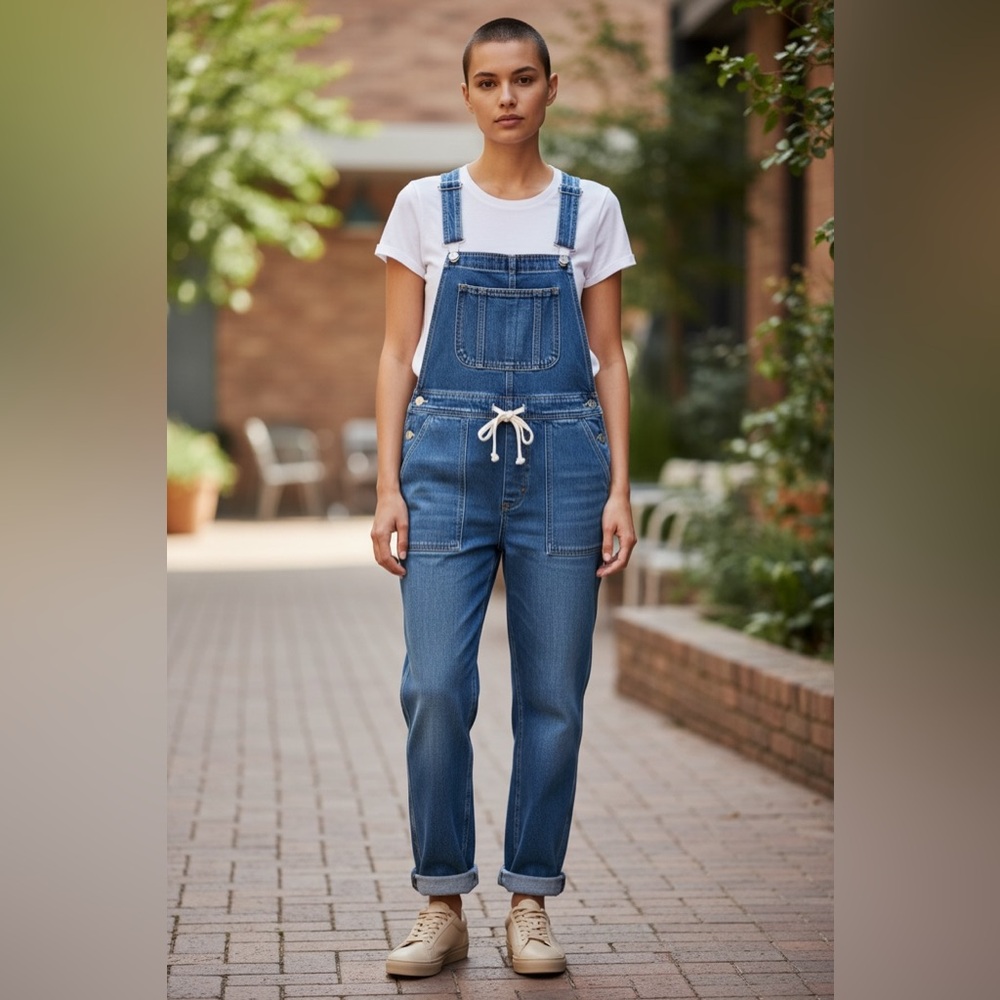UpWest Dark Blue Denim Overalls for Women
